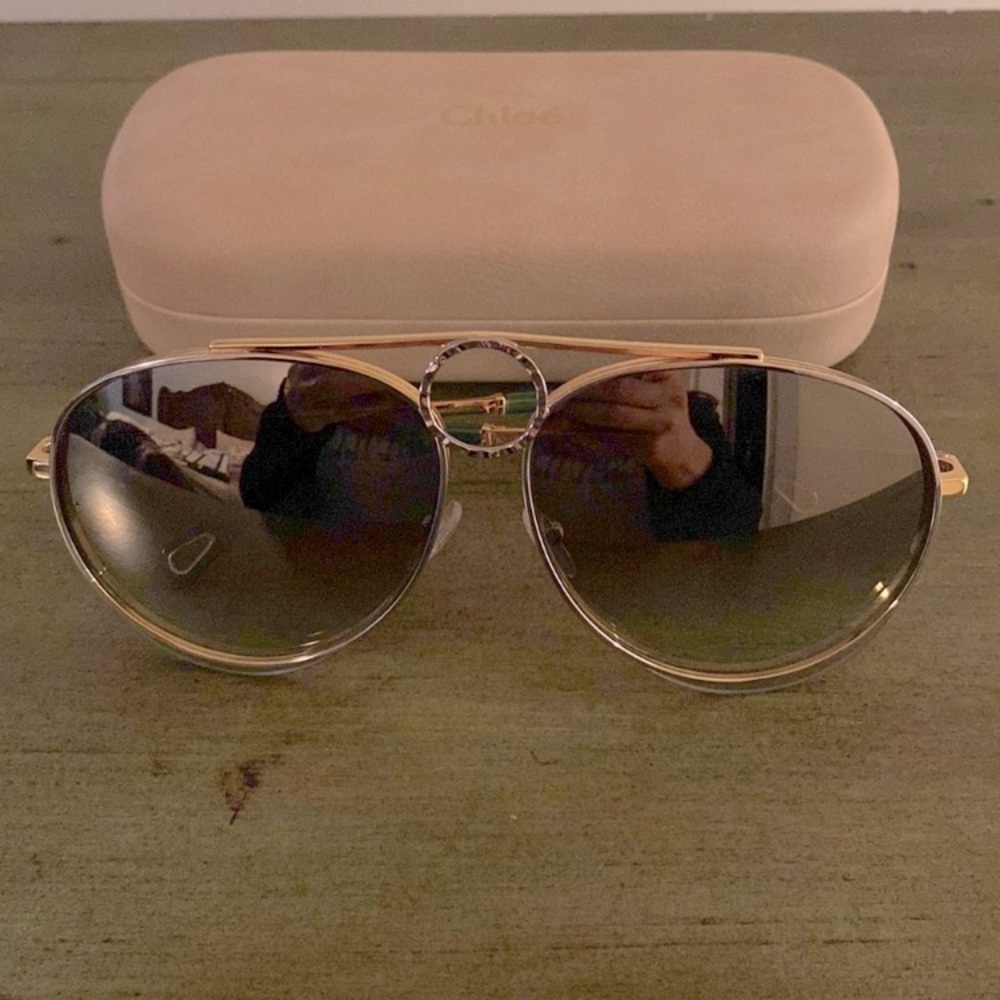Womens Chloe aviator sunglasses